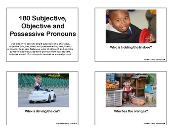 Preview of 180 Subjective, Objective and Possessive Pronouns