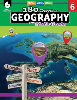 Preview of 180 days of Geography - Grade 6 workbook