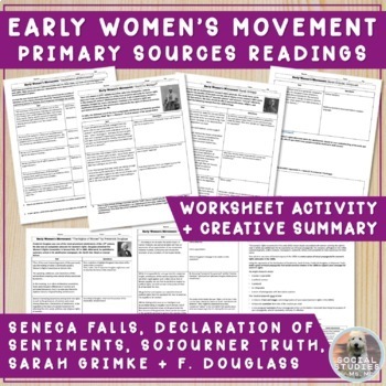 Preview of 1800s Women's Rights Movement Activity: Seneca Falls, Declaration of Sentiments