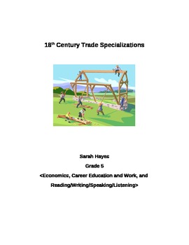 Preview of 18th Century Trade Specializations Complete Unit