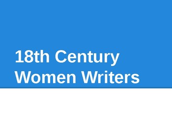 Preview of 18th-19th Century Women Writers Lecture