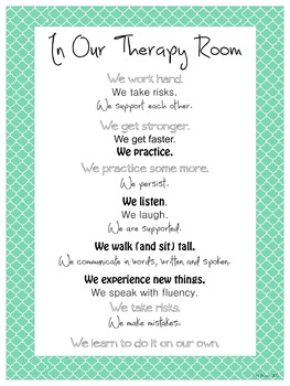 18x24 Therapy Room Poster by The Organizing OT | TpT