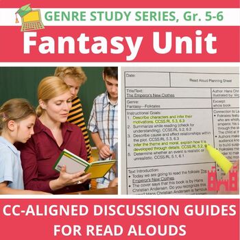 Preview of 19 Fantasy Discussion Guides for Interactive Read Alouds, Distance Learning