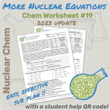 Preview of 19-More Nuclear Equations Worksheet