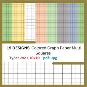 Preview of 38 Sheet Of Colorful Paper Multi Squares (10x10 + 2x2 ) Inch