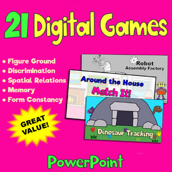 Preview of 21 Digital PowerPoint Games Bundle