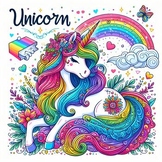 190 Cute Baby Unicorn Coloring Book for Kids