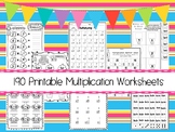190 Multiplication Math Worksheets Download.  ZIP file. 2nd-4th Grade Math