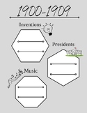 1900's - 2020's Facts and History Worksheets