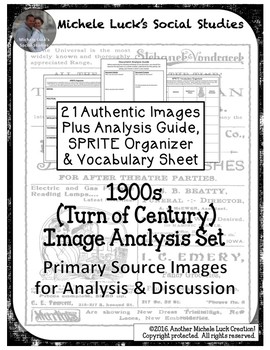 Preview of Gilded Age | 1900s Image Analysis Set | Student Activities Guides & Organizers