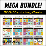 Printable Vocabulary Cards: Jobs, Foods, Animals, + 5 more