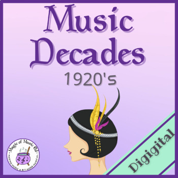 Preview of 1920's Music - Google Slides Lesson | Music Decades