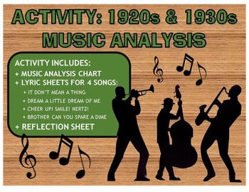 Preview of Activity: Music Analysis - 1920s & 1930s "Roaring Twenties & Great Depression"
