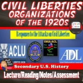 1920s Civil Liberties Organizations | ACLU, NAACP, UNIA, A