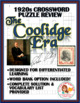 1920s Crossword Puzzle Review: Calvin Coolidge Crossword Puzzle TpT
