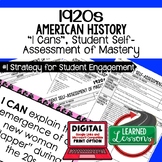 1920s I Cans Student Self Assessment Mastery-- American History