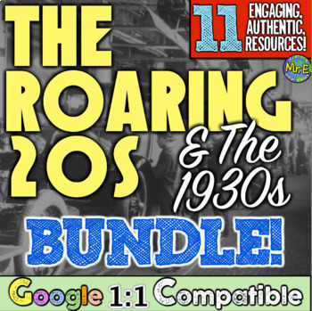 Preview of 1920s, Roaring 20s, 1930s, & Great Depression Unit: 11 activities for 1920s-30s!