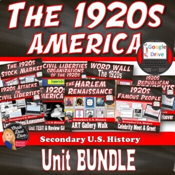 Preview of 1920s | Roaring ‘20s | UNIT BUNDLE | Print & Digital | U.S. History | Save $$$