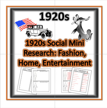 Preview of 1920s Social Mini-Research: Fashion, Home, Entertainment