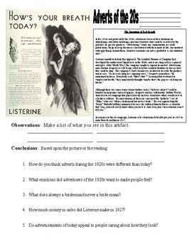 Preview of 1920s and 1930s American ESL History Worksheets Bundle