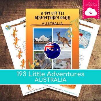 Preview of AUSTRALIA 193 Little Adventures Pack -  Printable culture packs for curious kids