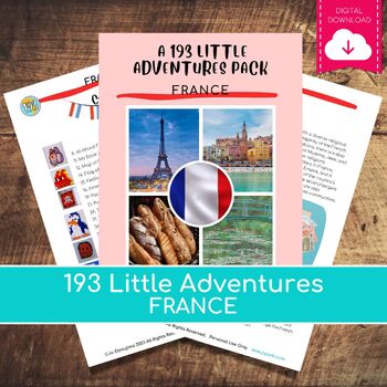 193 Little Adventures Pack - FRANCE. Printable culture packs for ...