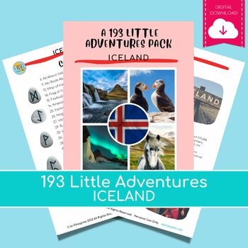 Preview of ICELAND a 193 Little Adventures Pack -  Printable culture packs for curious kids