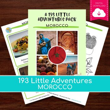 Preview of MOROCCO 193 Little Adventures Pack - Printable culture packs for curious kids
