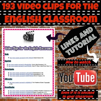 Preview of 193 Video Clips for the English Classroom