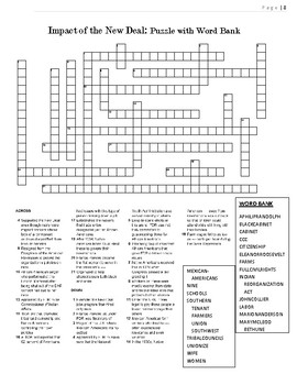 New Deal Crossword - WordMint