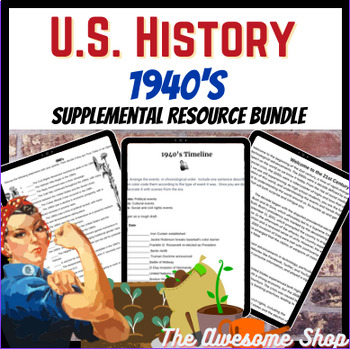 Preview of World War II & Homefront Supplemental Bundle for U.S. History