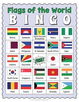 Printable Flags of the World Matching Game