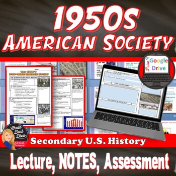 Preview of 1950s AMERICAN SOCIETY Lecture | Post World War II | Print & Digital |Eisenhower