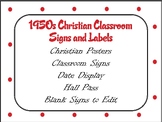 1950s Christian Classroom Signs and Labels