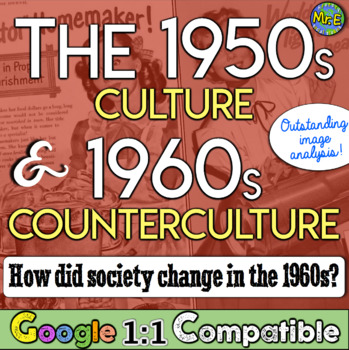 Preview of 1950s Culture vs 1960s Counterculture: 15 Image Gallery Walk & Research Project!