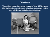 1950s Television Literature and Music Powerpoint (Massive 