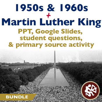 Preview of 1950s to 1960s America PowerPoint & Google Slides + Martin Luther King