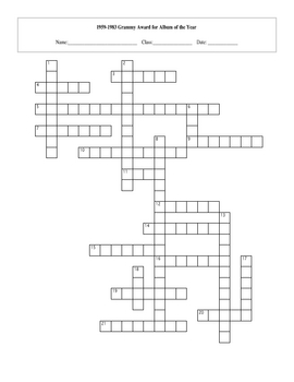 Preview of 1959-1983 Grammy Album of the Year Crossword with Key