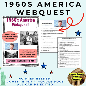 Preview of 1960's American History Webquest