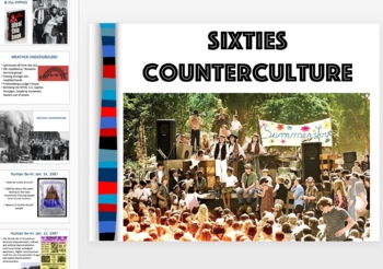Preview of 1960s Counterculture Powerpoint Slides and Notes