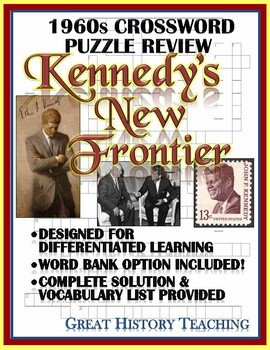 1960s Crossword Puzzle Review: JFK and the New Frontier by Elise Parker TpT
