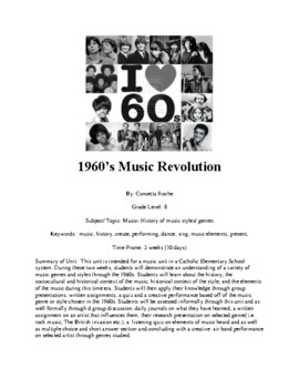 Preview of 1960s Music History Unit