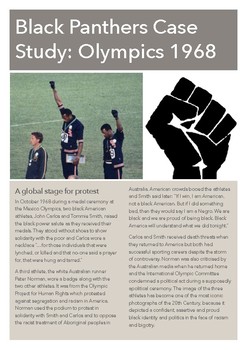 Preview of 1968 Olympics and black power study guide