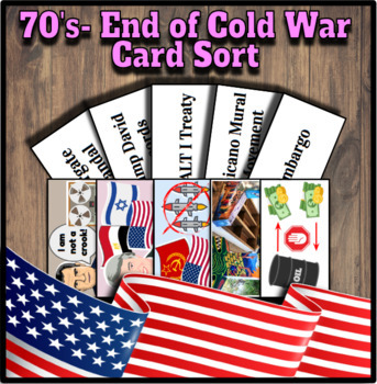 Preview of 1970's- End of Cold War Card Sort, TEK Aligned, STAAR REVIEW