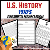 1970's Supplemental Resource Bundle U.S. History Print & Go