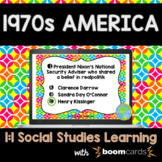 1970s America Task Cards Boom Cards | Distance Learning