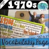 1970s Vocabulary Page and PowerPoint (Print and Digital)