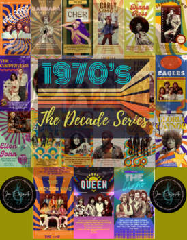 Preview of 1970s Music Posters-The Decade Series- Set of 21