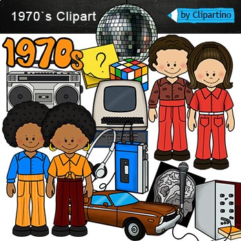 Preview of 1970s decade Clip Art-Inventions 1970s Clip art-'70s-Seventies Clip Art