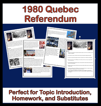 Preview of 1980 Quebec Referendum Reading & Questions